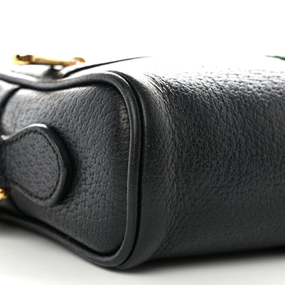 Gucci Calfskin Web Mini Ophidia Shoulder Bag Black 9 of 12