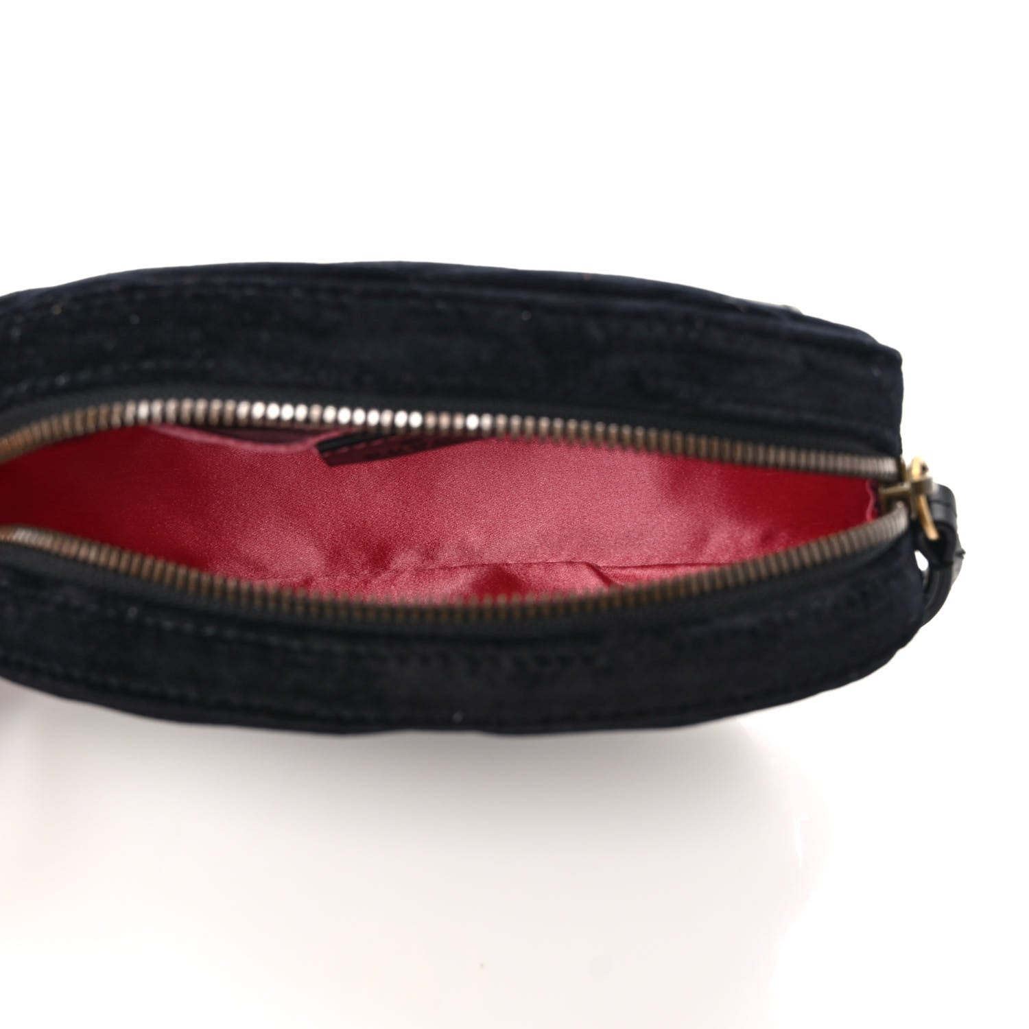 Gucci Velvet Matelasse GG Marmont Belt Bag 85/34 Black 5 of 9