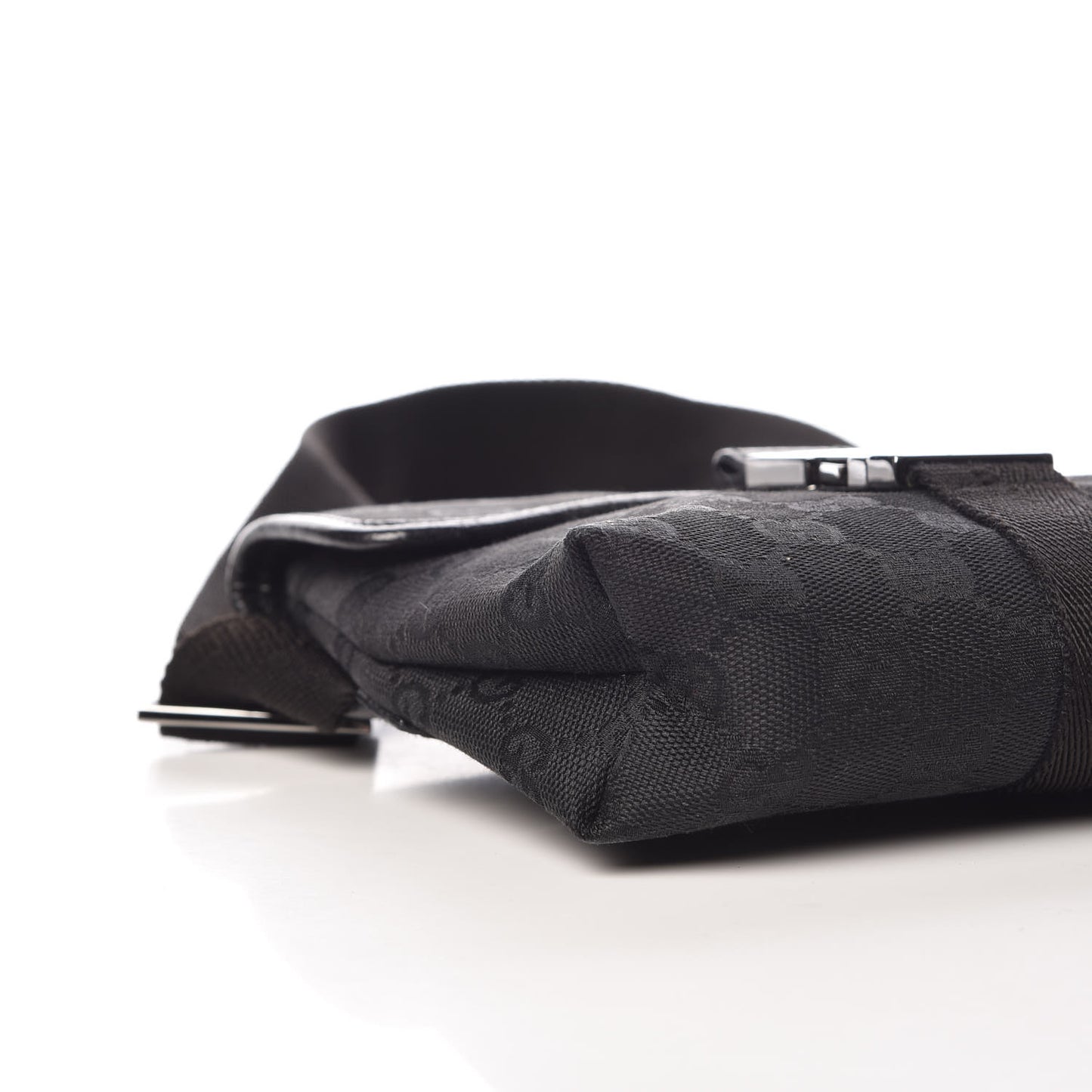 GG Monogram Web Buckle Belt Bag Black