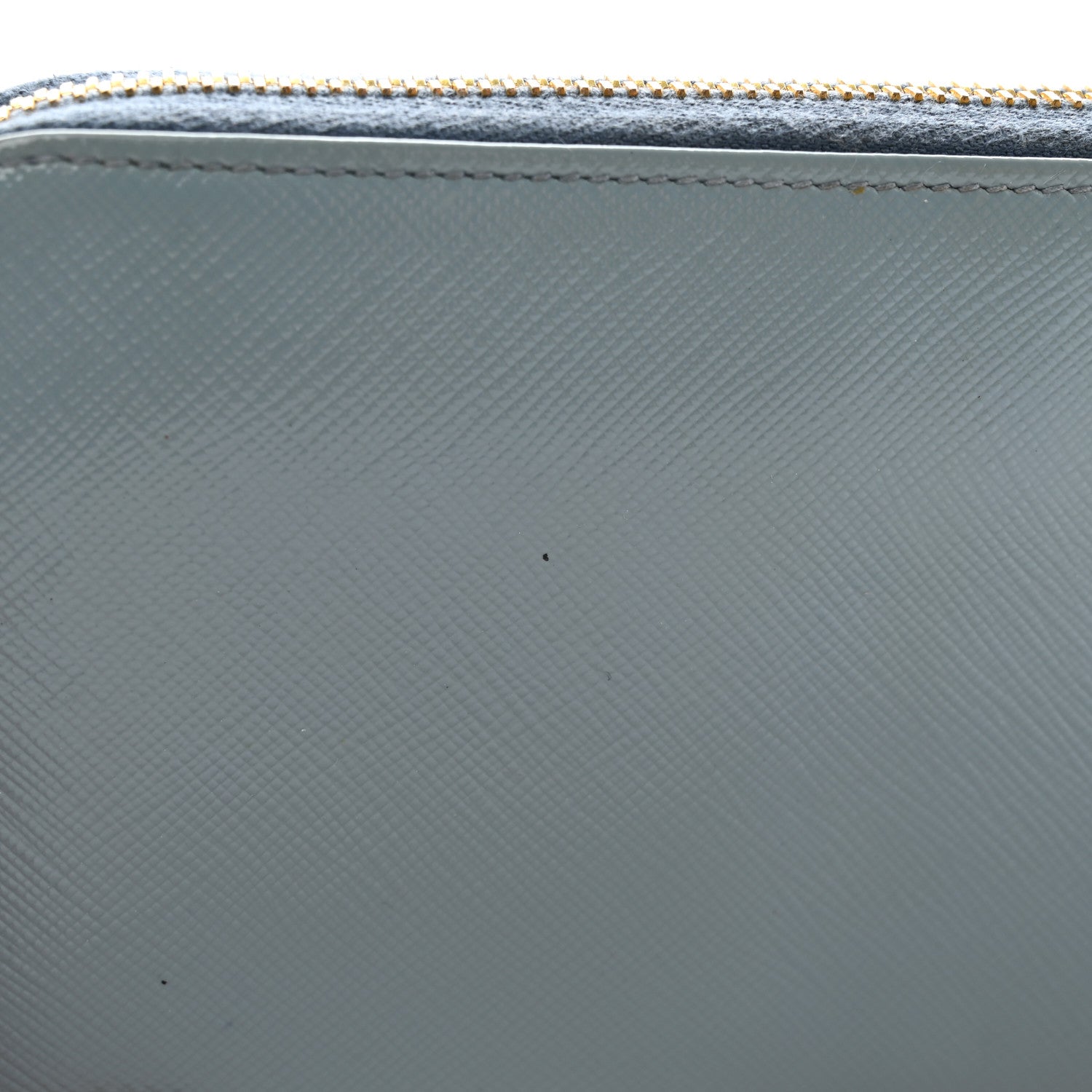 Prada Saffiano Vernice Fiocco Bow Zip Around Wallet Fiordaliso 11 of 18