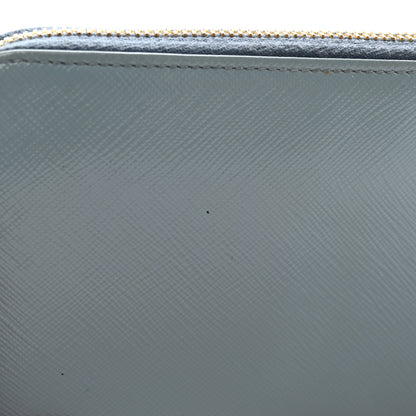 Prada Saffiano Vernice Fiocco Bow Zip Around Wallet Fiordaliso 11 of 18