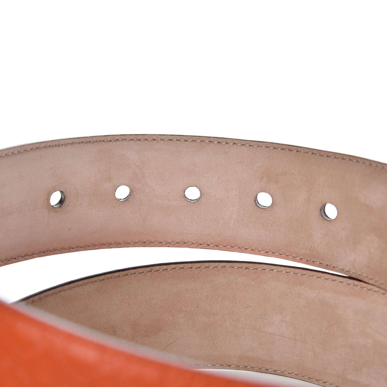 Gucci Soft Microguccissima 40mm Belt 75 30 Sun Orange 4 of 6