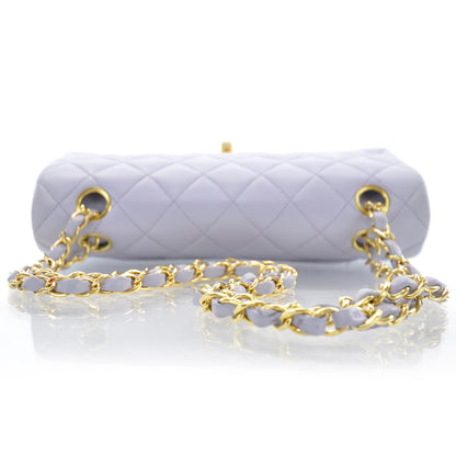 Chanel Lambskin Quilted Small Double Flap Lilac 5 of 11