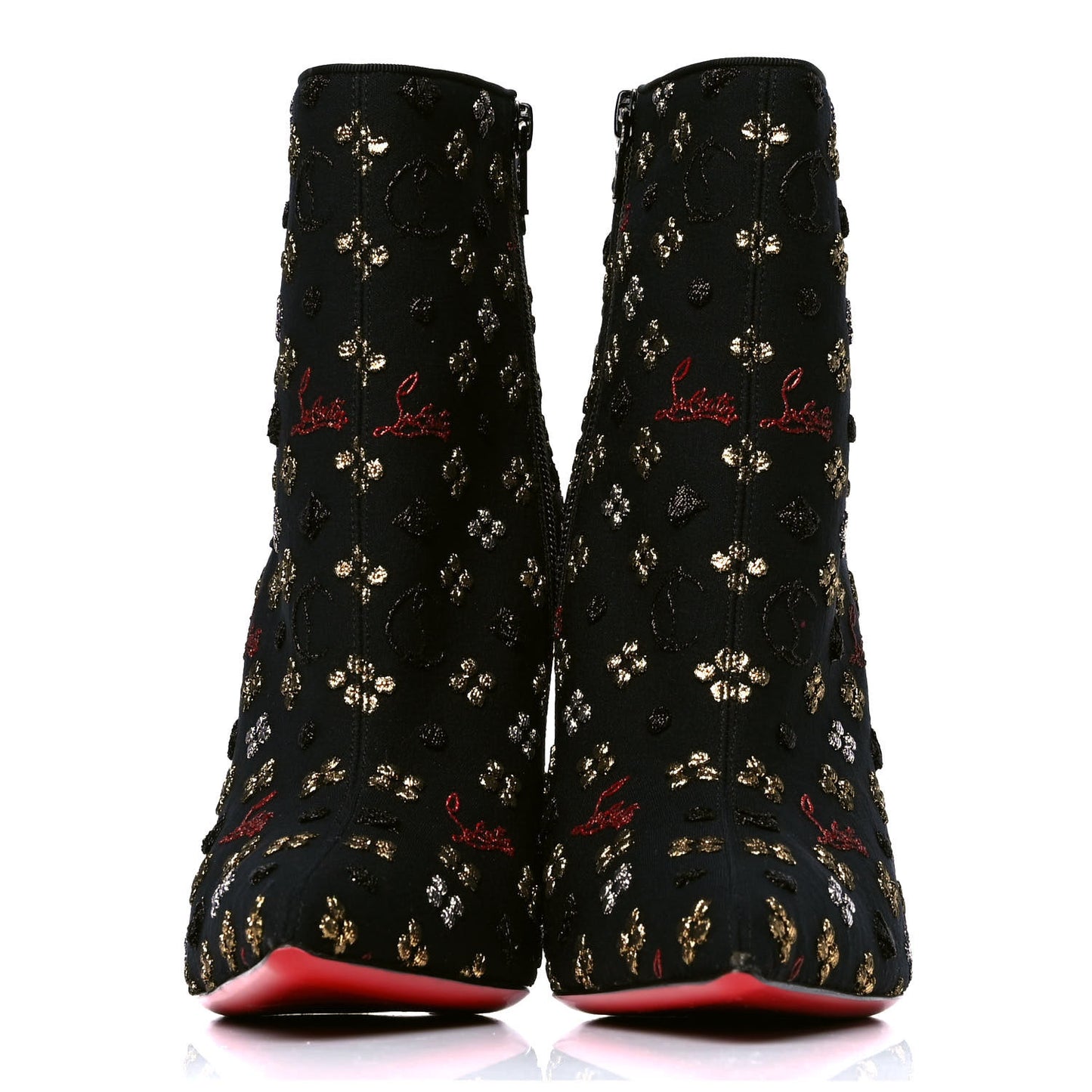 Jacquard Loubi In The Sky So Kate 100 Booties 38.5 Multi Black