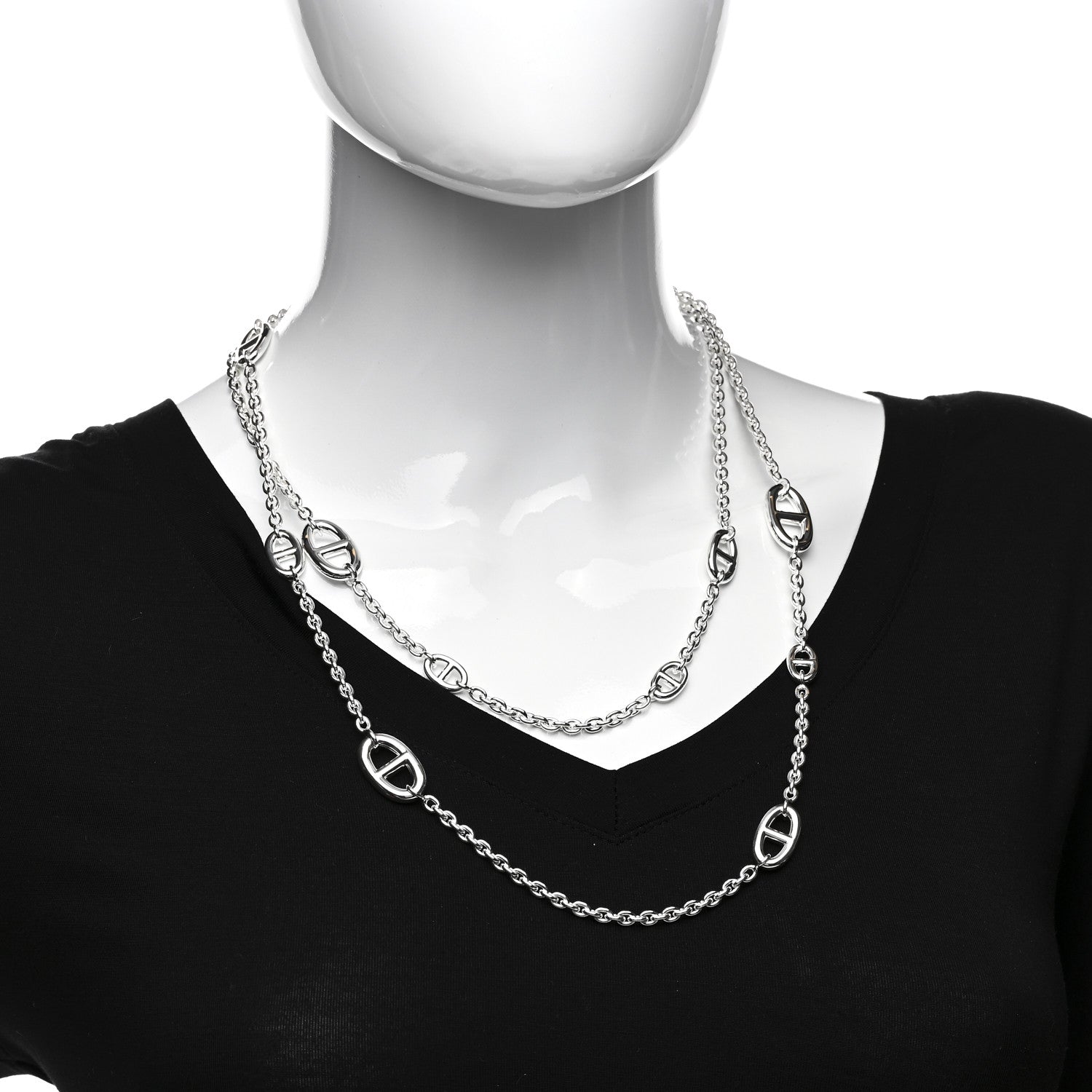 Hermes Sterling Silver Farandole Necklace 120 2 of 5