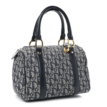 Christian Dior Denim Monogram Boston Navy 3 of 9