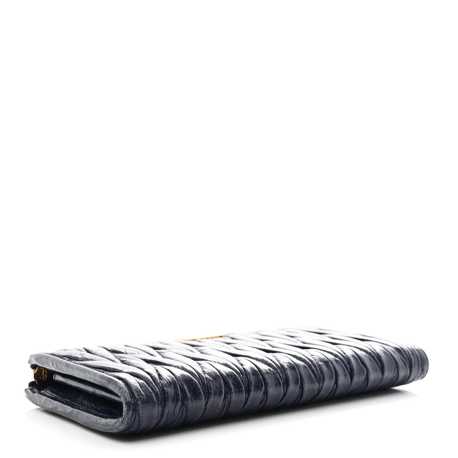 Miu Miu Nappa Matelasse Lux Zip Around Wallet Bleuette 1815405