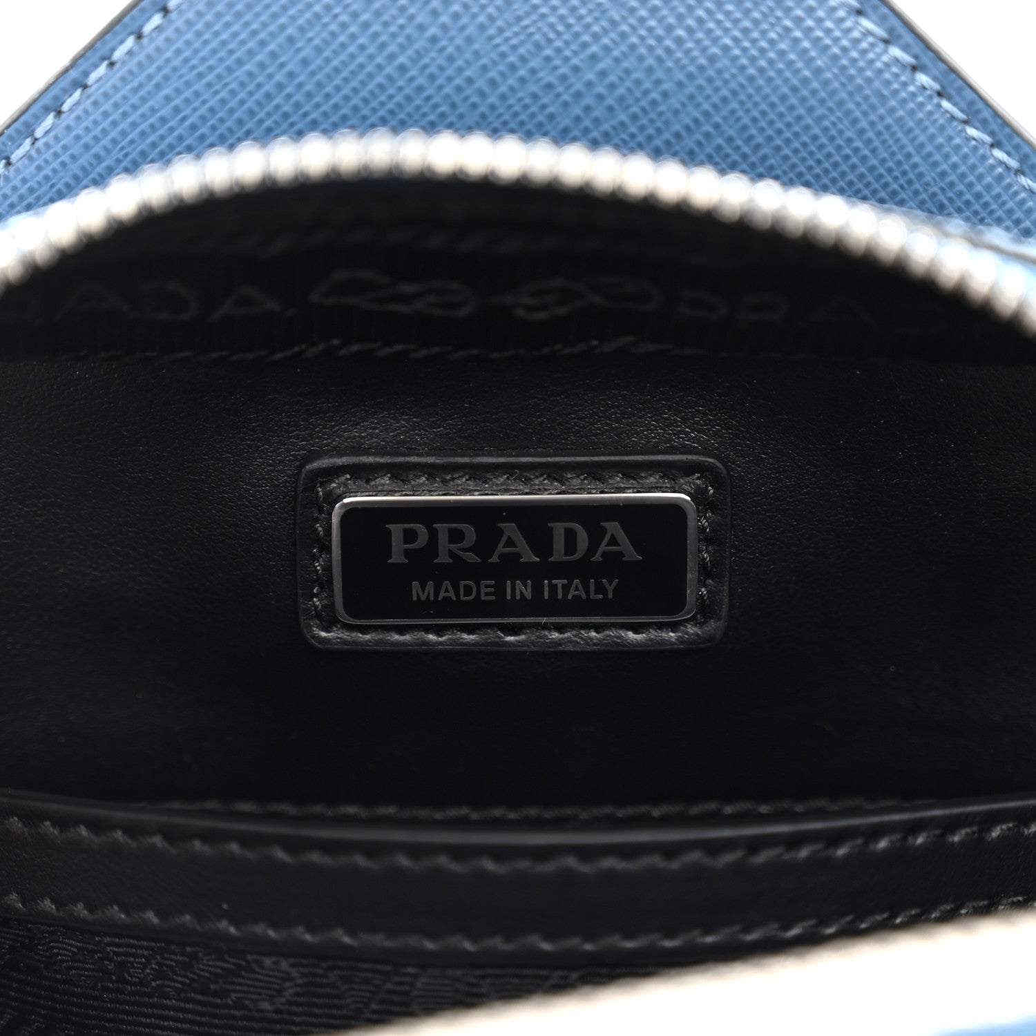 Prada Saffiano Brique Sling Bag Blue 5 of 9