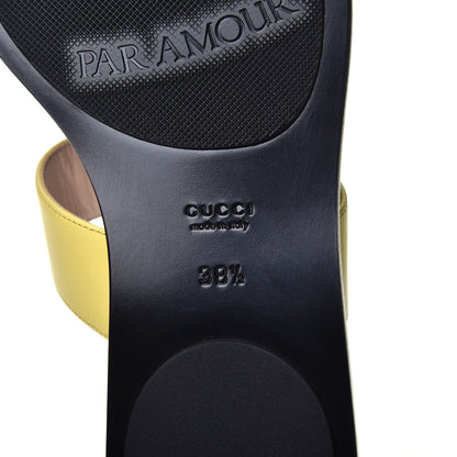 Gucci Calfskin GG Marmont Thong Sandals 38.5 Banana 7 of 8