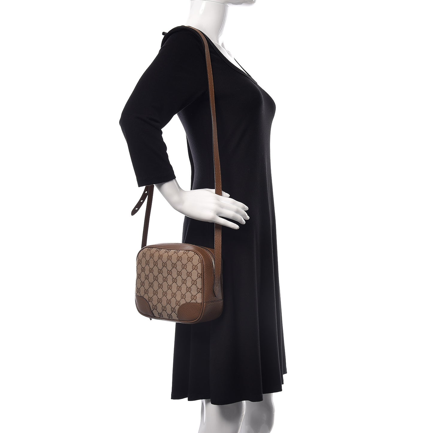 Monogram Mini Bree Messenger Bag Beige Tabacco
