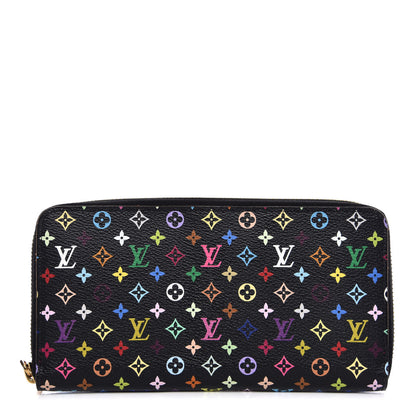 Louis Vuitton Monogram Multicolor Zippy Wallet Black Grenade 1 of 7