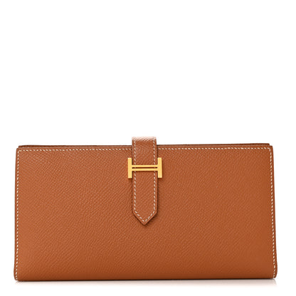 Hermes Epsom Bearn Gusset Wallet Gold 1 of 10