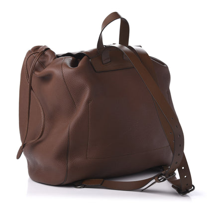 Gucci Pebbled Calfskin Drawstring Backpack Brown 2 of 10