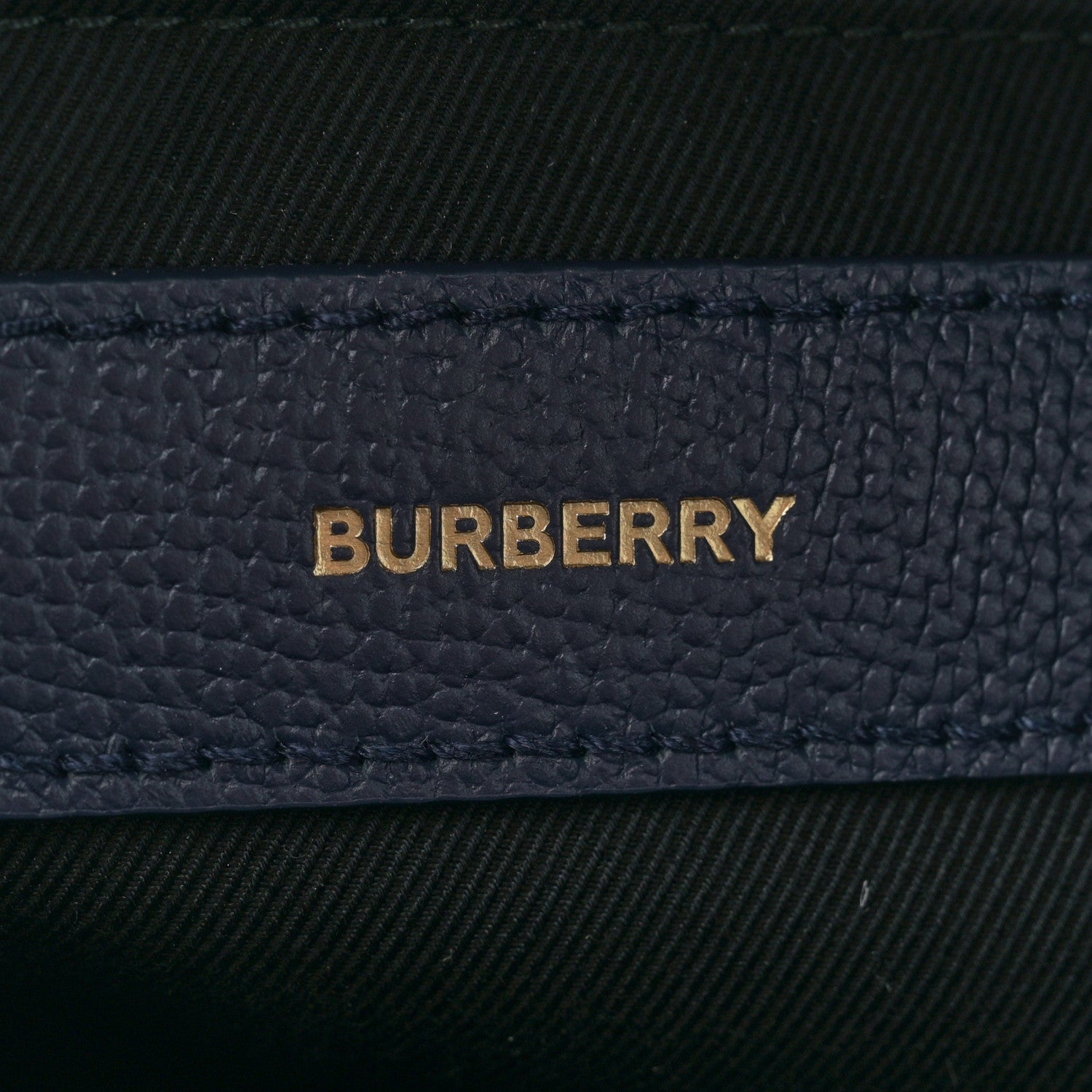 Burberry Derby Calfskin Vintage Check Medium Banner Tote Regency Blue 7 of 11