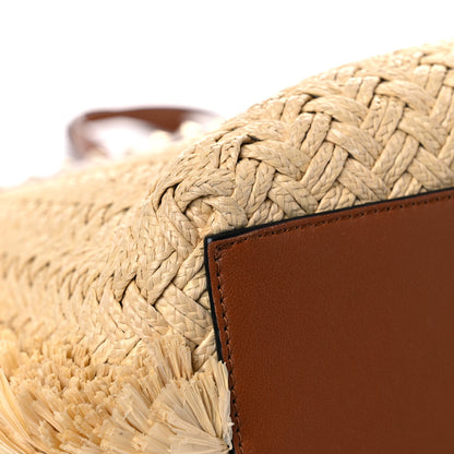 Valentino Garavani Raffia Calfskin Rockstud Shoulder Tote Naturale Saddle Brown 31 of 31