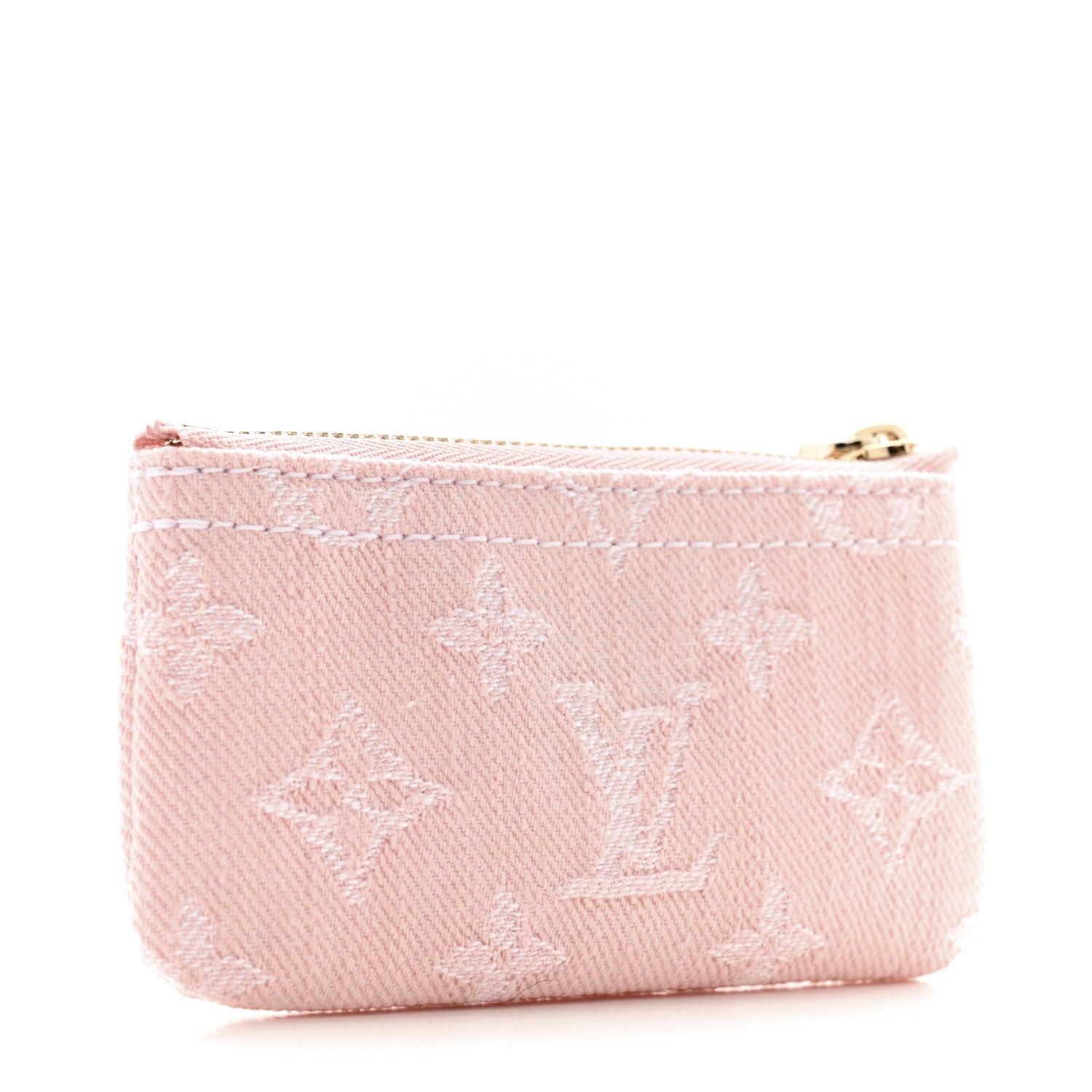 Louis Vuitton Monogram Denim Key Pouch Washed Pink 3 of 7