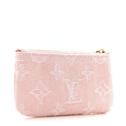 Louis Vuitton Monogram Denim Key Pouch Washed Pink 3 of 7