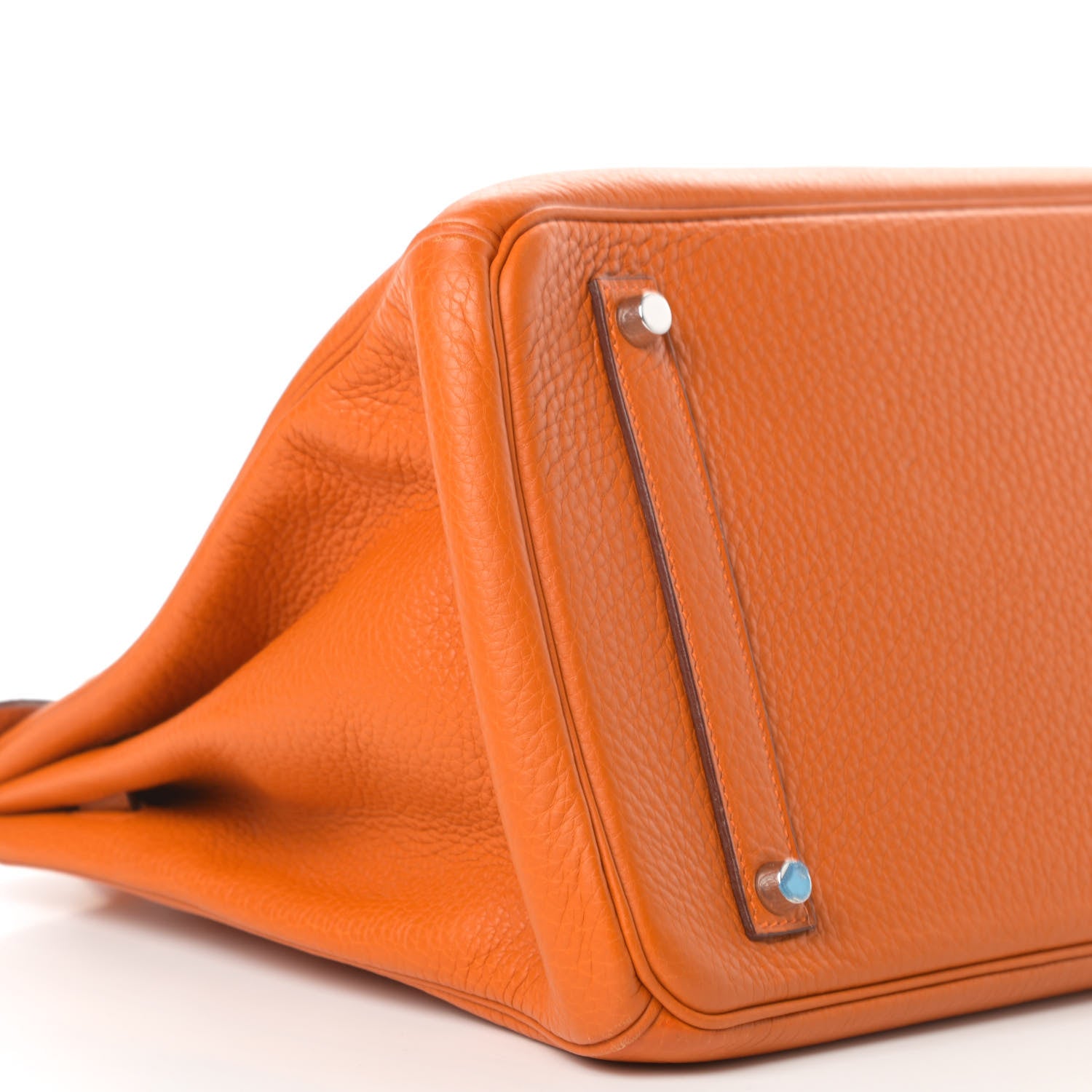 Hermes Taurillon Clemence Birkin 35 Orange 9 of 16