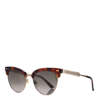 Gucci Acetate Damascato Cat Eye Sunglasses GG0055S Tortoise Gold 1 of 8