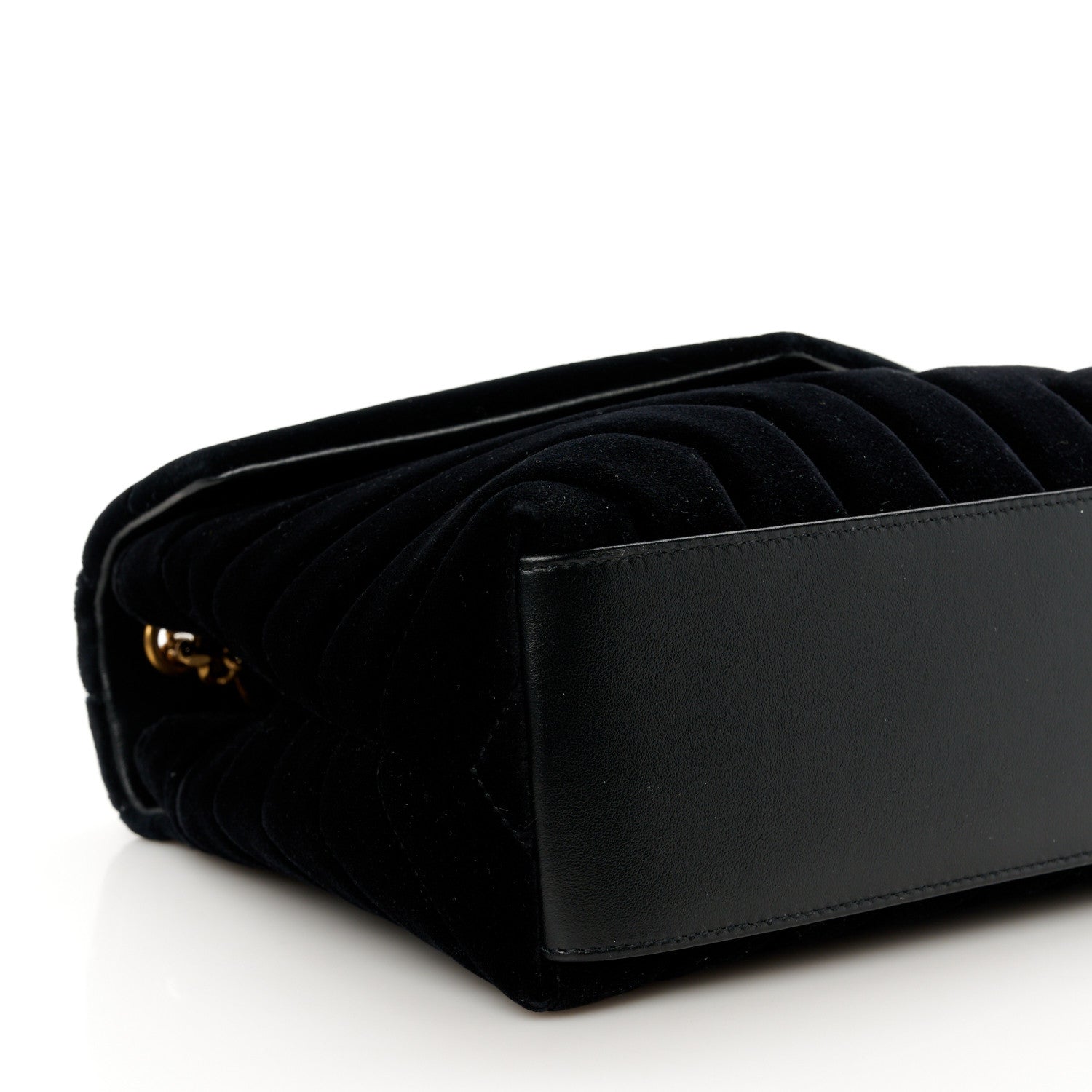 Saint Laurent Velvet Y Quilted Monogram Small Loulou Chain Satchel Black 9 of 10