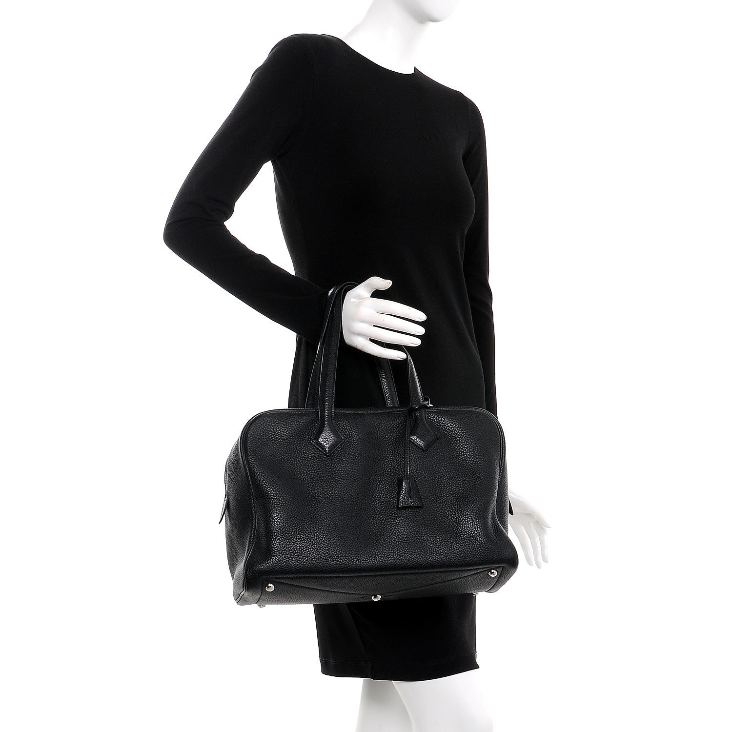 Hermes Taurillon Clemence Victoria II 35 Black 2 of 9