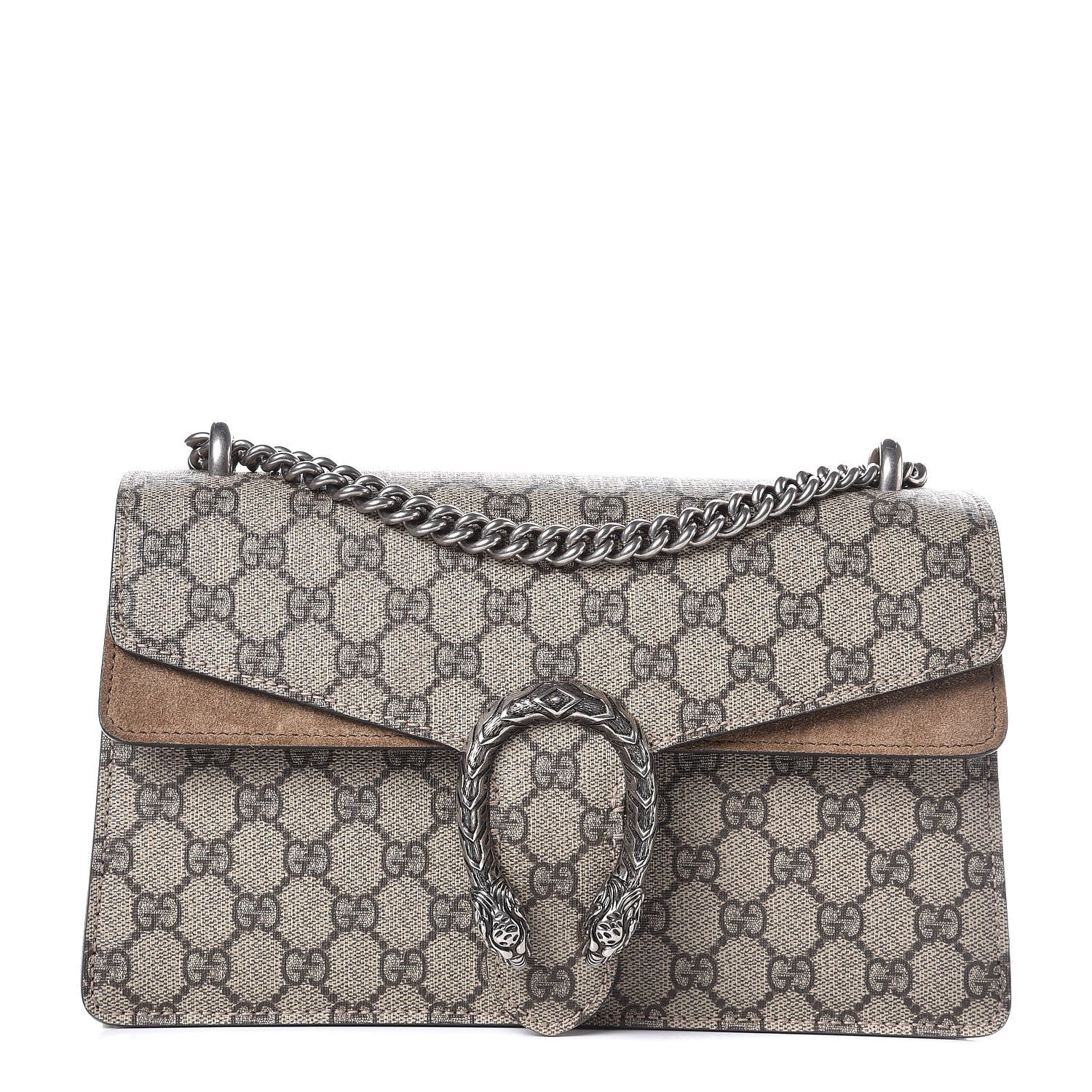 Gucci GG Supreme Monogram Small Dionysus Shoulder Bag Taupe 1 of 8