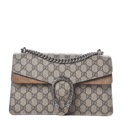 Gucci GG Supreme Monogram Small Dionysus Shoulder Bag Taupe 1 of 8