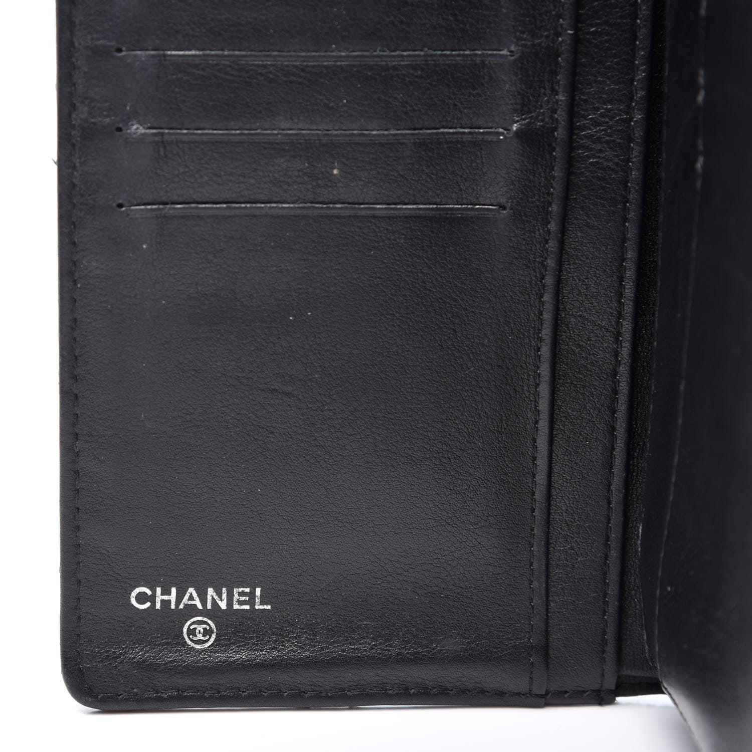 Chanel Patent Calfskin Quilted Yen Wallet Black 10 of 13