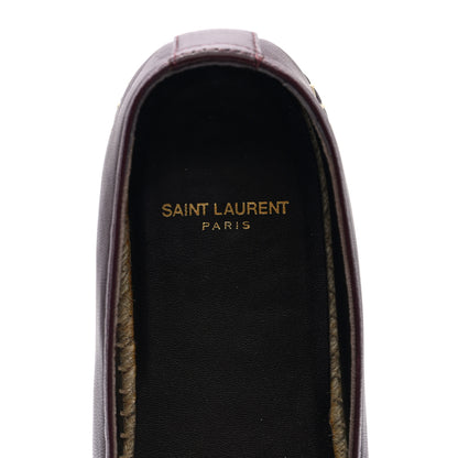 Saint Laurent Nappa Vendome Monogram Espadrilles 40.5 Barolo 8 of 9