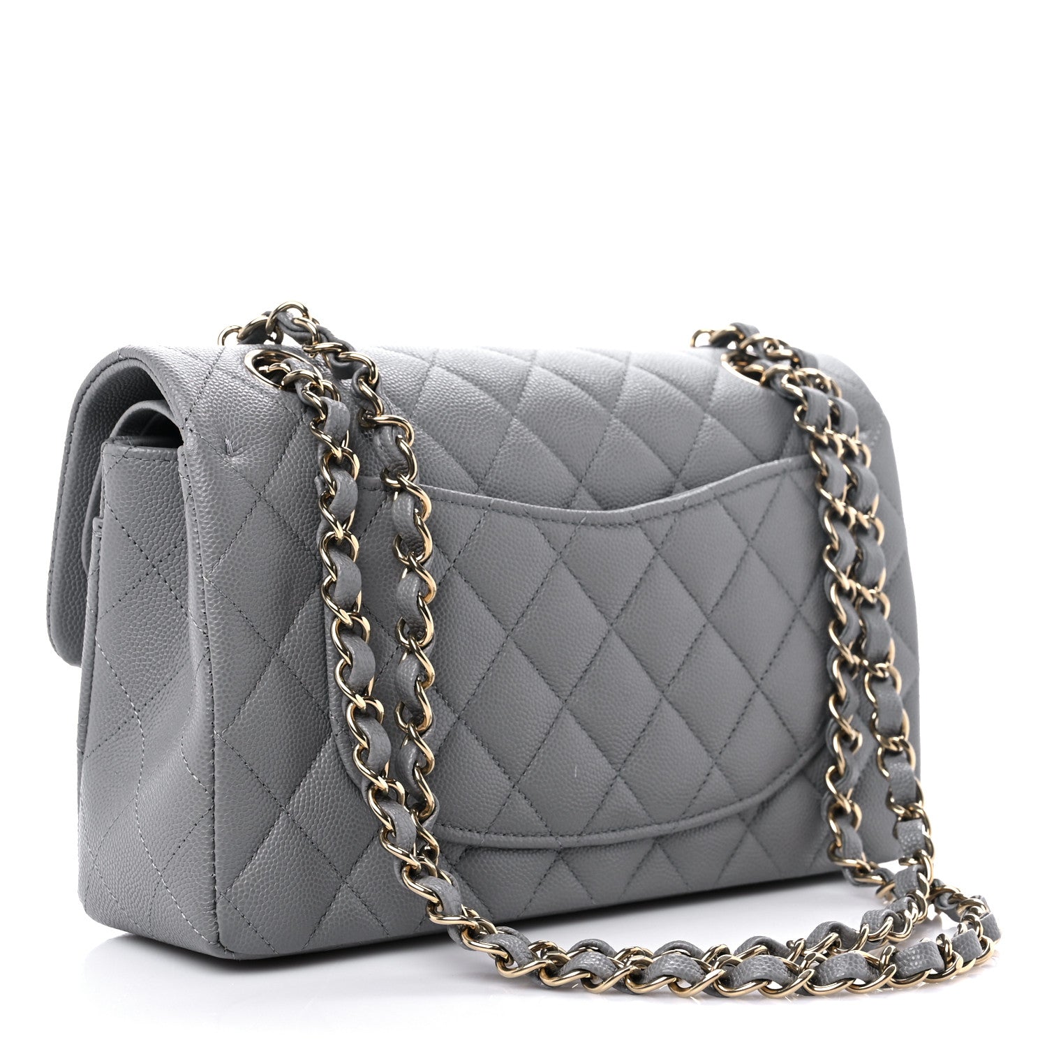 Chanel Caviar Quilted Small Double Flap Grey 3 of 10