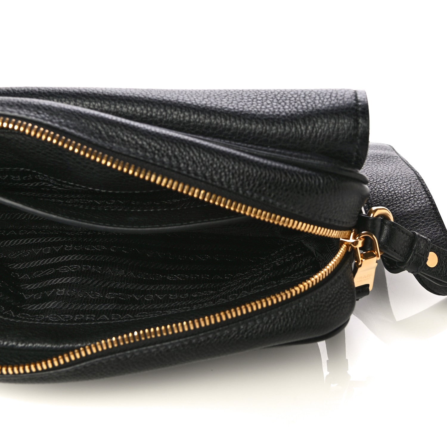 Prada Vitello Phenix Crossbody Bag Black 4 of 11
