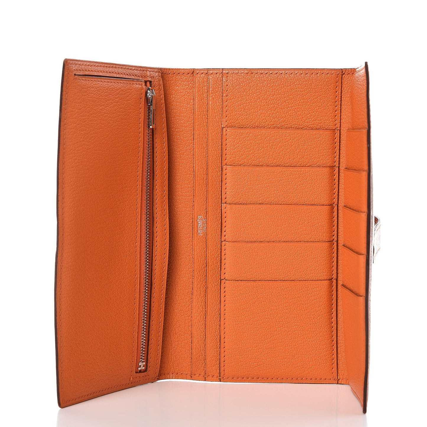 Chevre Mysore Bi Color Bearn Wallet Gold Orange