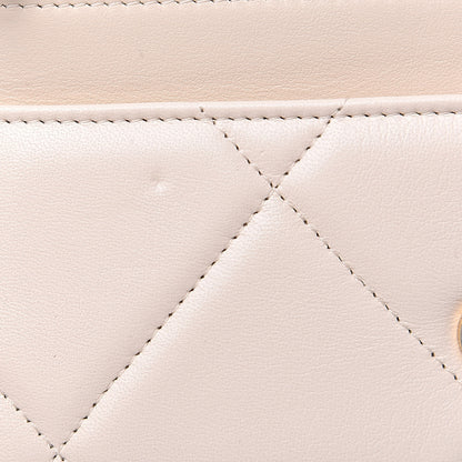 Chanel Goatskin Quilted 19 Wallet On Chain WOC Light Beige 9 of 12