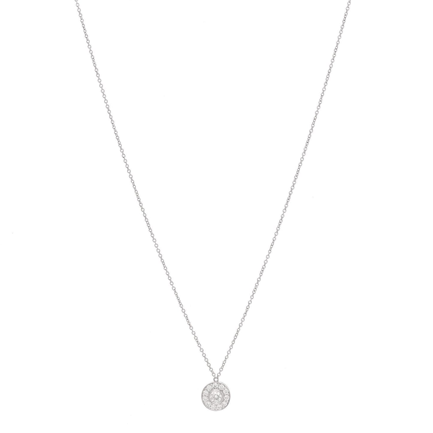 Platinum Diamond .33ctw Circlet Pendant Necklace