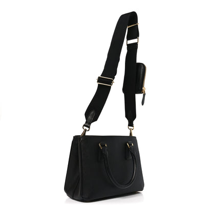 Prada Saffiano Lux Micro Galleria Shoulder Bag Black 3 of 9