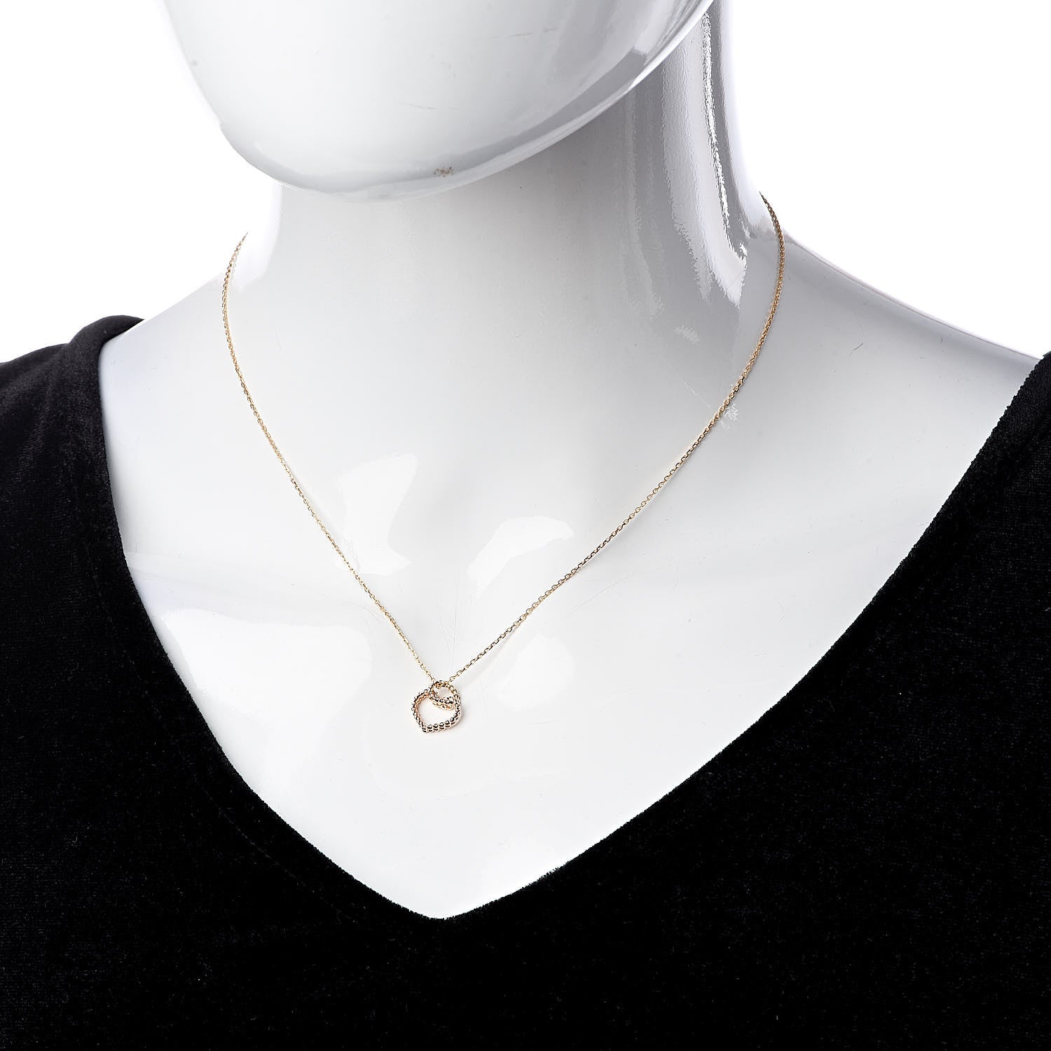 Cartier 18K Pink Gold Twist Heart Pendant Necklace 2 of 4