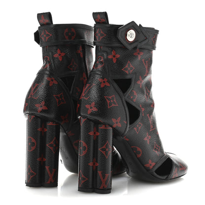 Louis Vuitton Monogram Infrarouge Logomania Ankle Boots 37 Black 5 of 11