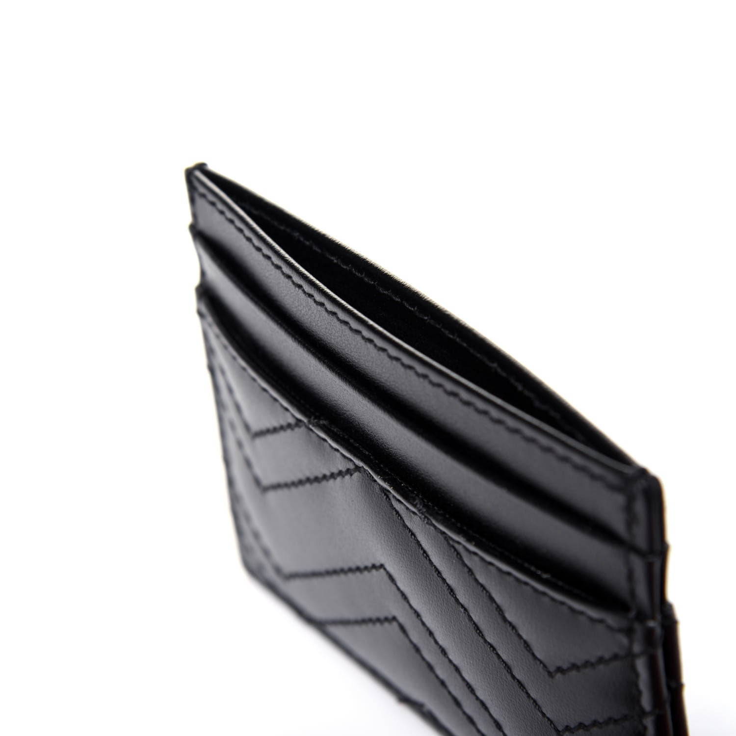 Gucci Calfskin Matelasse GG Marmont Card Holder Black 10 of 11