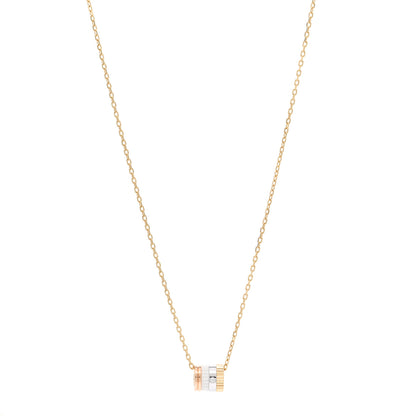 Boucheron 18K White Yellow Rose Gold Diamond Ceramic Quatre Mini Ring Pendant Necklace 1 of 5