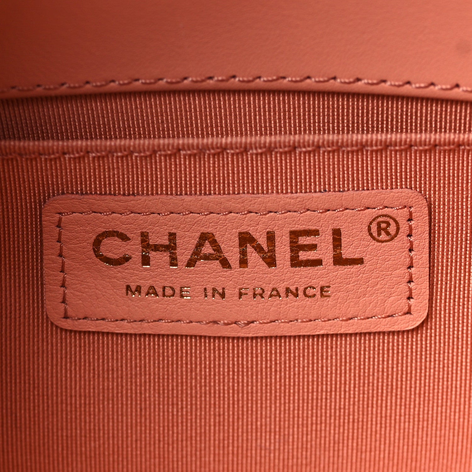 Chanel Calfskin Chevron Quilted Small Boy Flap Light Orange 5 of 12