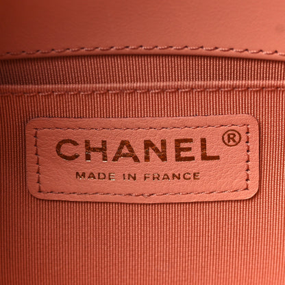 Chanel Calfskin Chevron Quilted Small Boy Flap Light Orange 5 of 12