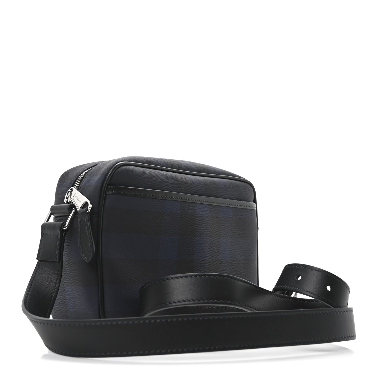 Canvas Check Paddy Messenger Navy Blue