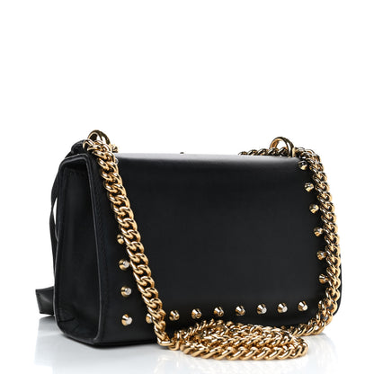 Gucci Calfskin Studded Small Padlock Shoulder Bag Black 2 of 6