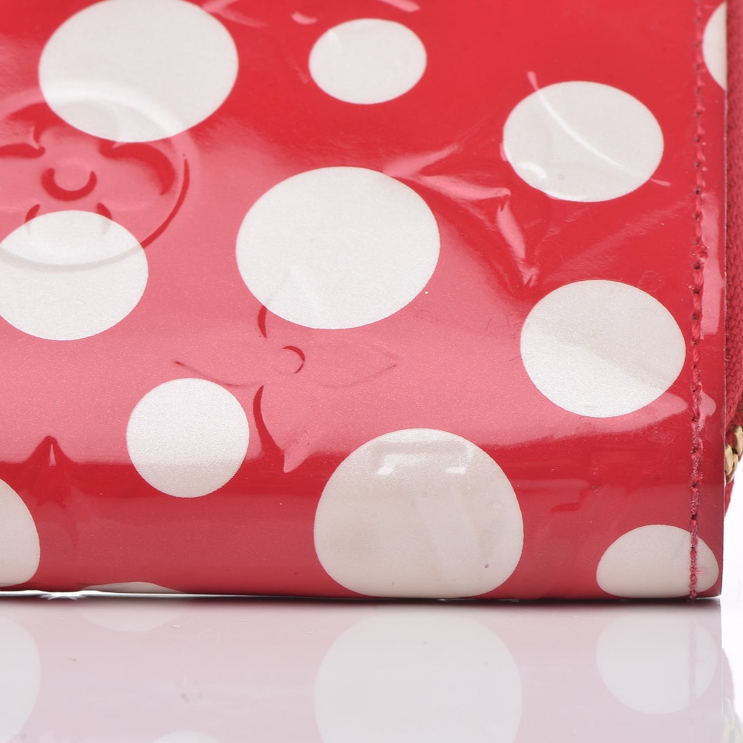 Vernis Kusama Infinity Dots Zippy Wallet Red