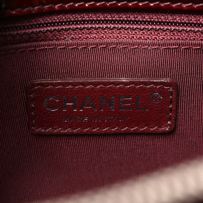 Chanel Patent Quilted Grand Shopping Tote GST Dark Bordeaux 6 of 11