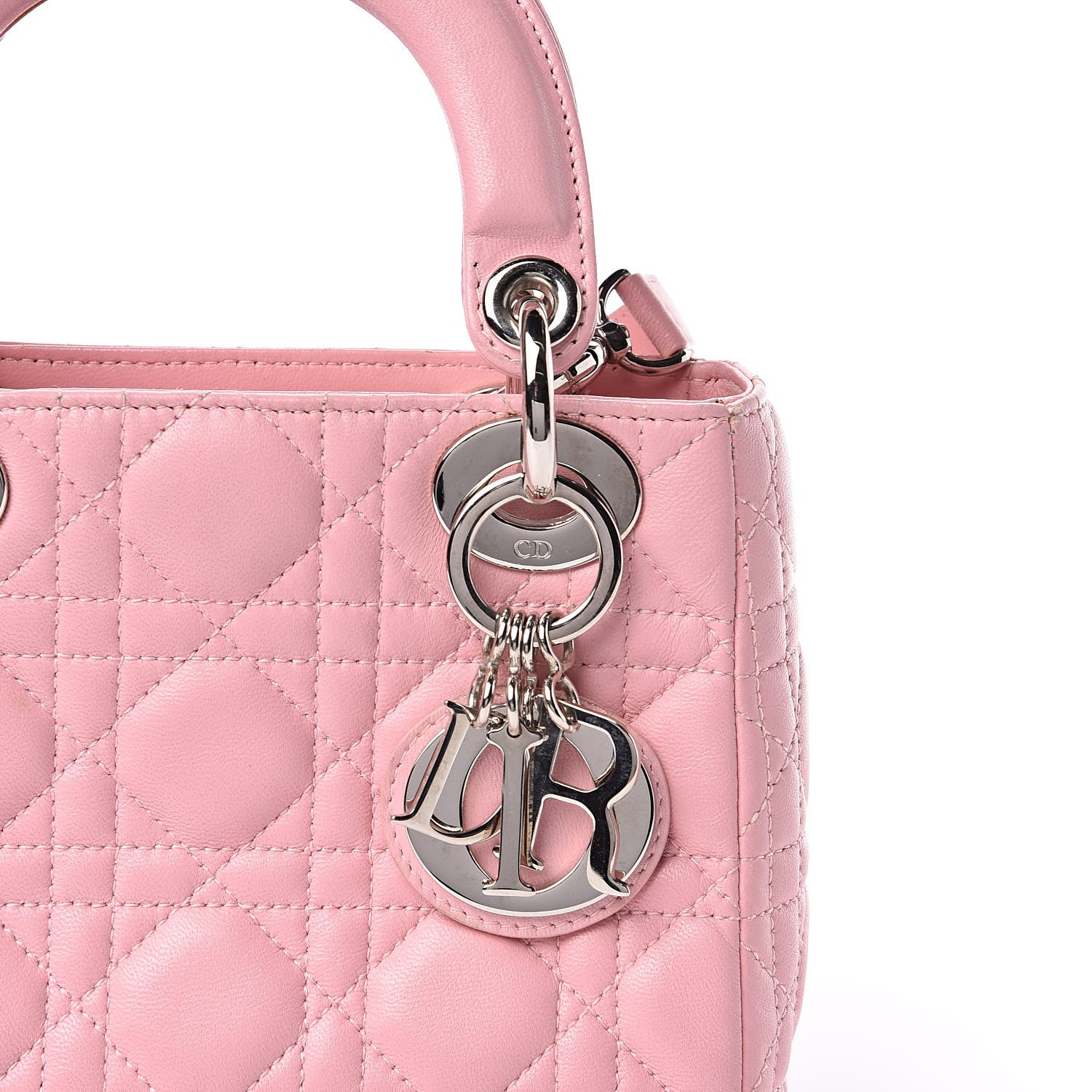 Christian Dior Lambskin Cannage Mini Lady Dior Rose Clair 11 of 13