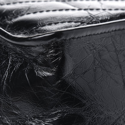 Saint Laurent Crinkled Calfskin Matelasse Monogram Medium Niki Chain Satchel Black 11 of 14