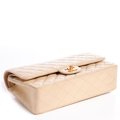 Chanel Caviar Quilted Medium Double Flap Beige 4 of 9