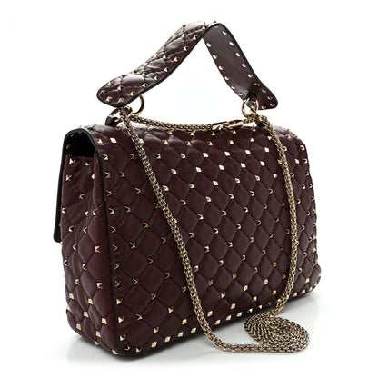 Valentino Garavani Nappa Large Rockstud Spike Shoulder Bag Rubin 3 of 10
