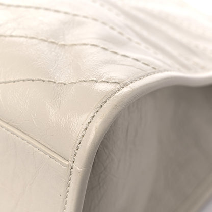 Saint Laurent Crinkled Calfskin Matelasse Monogram Large Niki Shopper Tote Cream Soft 9 of 17